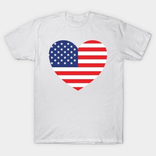 American Flag Heart T-Shirt